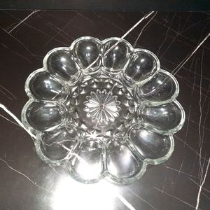 Vintage anchor hocking egg plate
